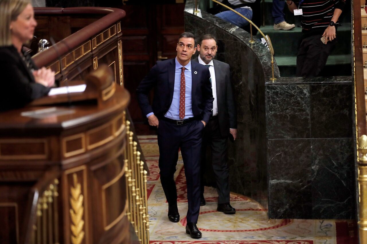 El presidente del Gobierno, Pedro Sánchez, en el Congreso | EFE