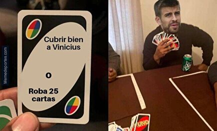 Vinicius, Messi y Piqué, protagonistas de los memes del Clásico