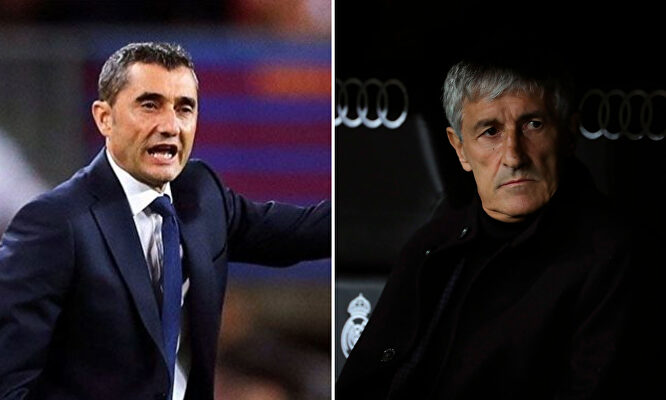 Ernesto Valverde y Quique Setién. | LD
