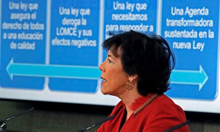 Isabel Celáa este martes en la rueda de prensa posterior al Consejo de Ministros. | EFE