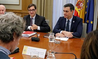 Sánchez e Illa en la reunión interministerial | EFE