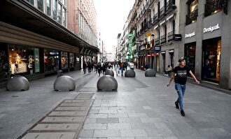 La calle Preciados desierta | EFE