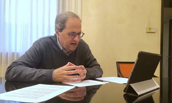 Torra, confinado en su casa | EFE