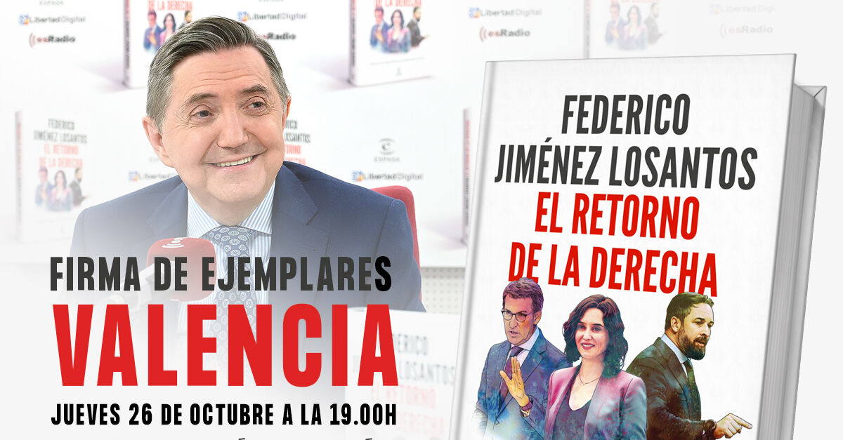 Federico Jiménez Losantos firma libros en Valencia Libertad Digital