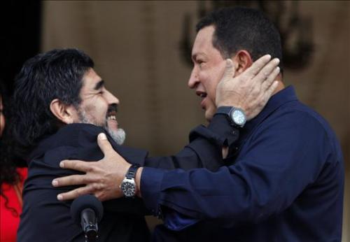 Maradona con Hugo Chvez