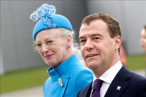 Medvedev y Margarita de Dinamarca