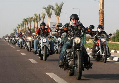 Motoristas en Egipto