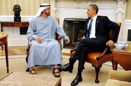 El prncipe de Emiratos rabes Unidos visita a Obama