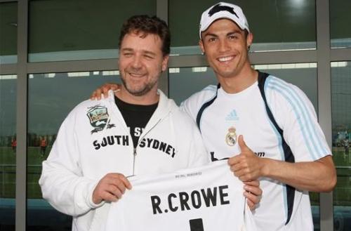 Russel Crowe con Cristiano Ronaldo