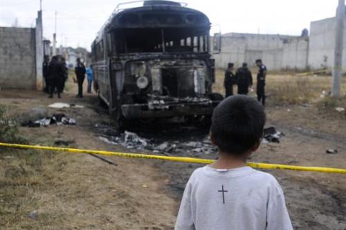 Violencia contra autobuses en Guatemala