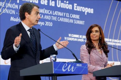 Zapatero con Cristina Fernndez Kirchner 