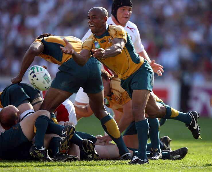 George Gregan durante el Mundial de Australia 2003