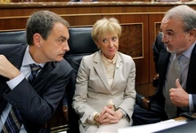 Zapatero y Solbes en el Congreso de los Diputados | Archivo