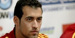 Sergio Busquets, en rueda de prensa.