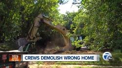 Los equipos de demolicin dejaron la casa hecha astillas la casa equivocada