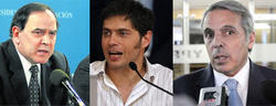 Exequiel Espinosa, Axel Kicillof y Roberto Baratta; tres de los nuevos hombres fuertes de YPF