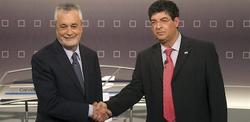 Griñán y Valderas durante el debate | EFE