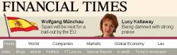 Recorte de la portada de la edicion online de Financial Times