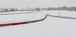 La nieve cubre el circuito de Maranello. | Foto: Ferrari.it