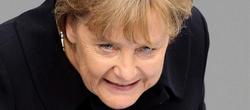 La canciller Angela Merkel, este mircoles en el Bundesbank