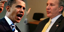 El presidente de EEUU, Barack Obama, y el famoso inversor multado, Peter Schiff