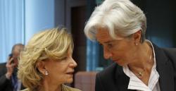 Elena Salgado y Christine Lagarde. | Cordon Press.