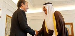 Zapatero saluda al emir de Qatar 