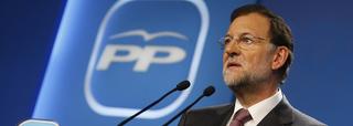 Mariano Rajoy, en la sala de prensa de Génova | Diego Crespo
