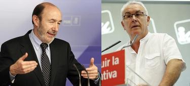 Alfredo Pérez Rubalcaba (PSOE) y Cayo Lara (IU). | Archivo