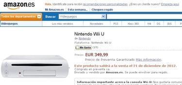 Nintendo Wii U en preventa en Amazon.