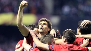 Fernando Llorente celebra el tanto que lleva al Athletic a la final. | EFE