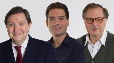 Federico Jimnez Losantos, Dieter Brandau y Luis Herrero. 