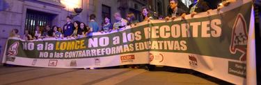 Manifestacin contra la Lomce, el pasado mes de mayo, en Madrid. | Cordon Press
