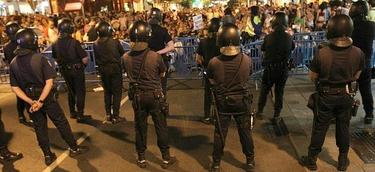 Unidades antidisturbios de la Policía Nacional. | EFE