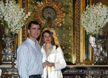 Los Prncipes en Zaragoza, al comienzo de su luna de miel en 2004 | Cordon Press