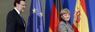 Mariano Rajoy sigue a Angela Merkel |Cordon Press