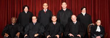 Los jueces del Tribunal Supremo de EEUU.