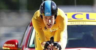 Bradley Wiggins, durante la crono de Besanon. | EFE