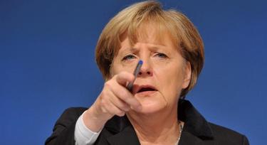 Angel Merkel, este lunes, en Leizpig, en el Congreso de la CDU. | EFE