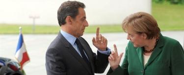 Angela Merkel y Nicolas Sarkozy, este mircoles, en Berln. | EFE