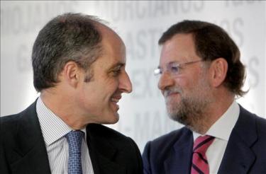 Camps junto a Rajoy. | Archivo.  
