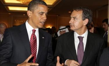 Zapatero y Obama, durante la celebración del G20 | EFE