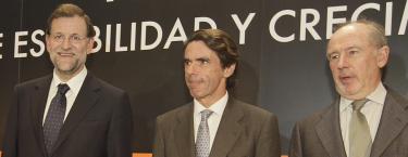 Rajoy, Aznar y Rato, ministro de economía entonces | Archivo