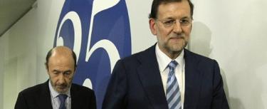 Mariano Rajoy y Alfredo Pérez Rubalcaba en una imagen de archivo | EFE