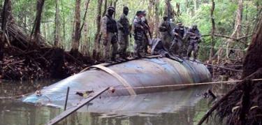 El submarino hallado cerca de la frontera con Colombia. | EFE