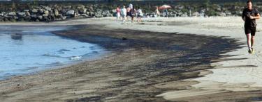 Una de las playas afectadas por el vertido. | EFE