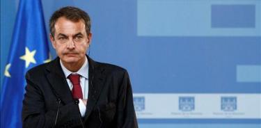 Zapatero, durante la rueda de prensa que ofreció este jueves tras entrevistarse con Blair. | EFE