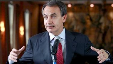 Jos Luis Rodrguez Zapatero, durante la conferencia que ofreci en la residencia de la Embajada de Espaa en Pekn este mircoles. | EFE