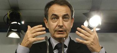 Jos Luis Rodrguez Zapatero, este lunes, en la sede del PSOE. | EFE