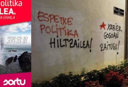 Cartel distribuido por Sortu | LD. - Pintada en una calle del País Vasco
